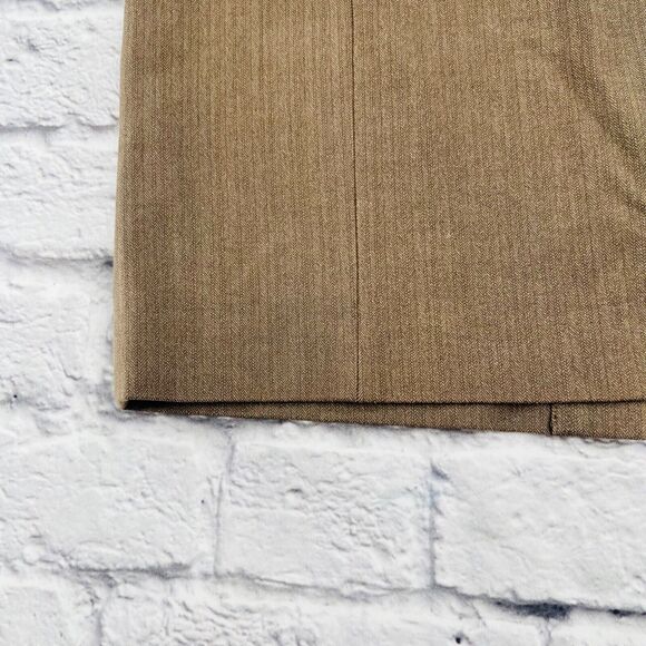 Banana Republic Knee Length Stretch Pencil Career Skirt Beige Size 2 Pockets - Picture 5 of 10